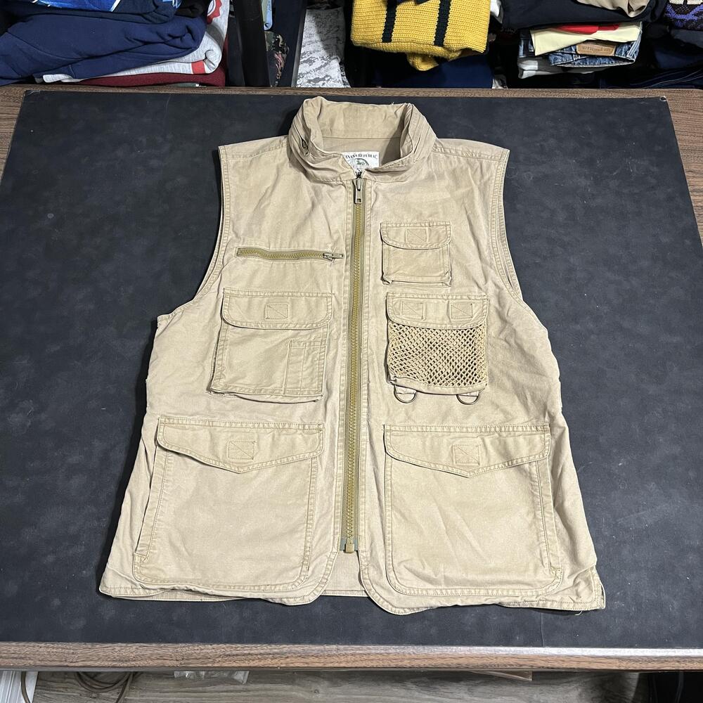 Vintage Banana Republic Travel Vest Mens Medium Safari Utility Hunting Fishing